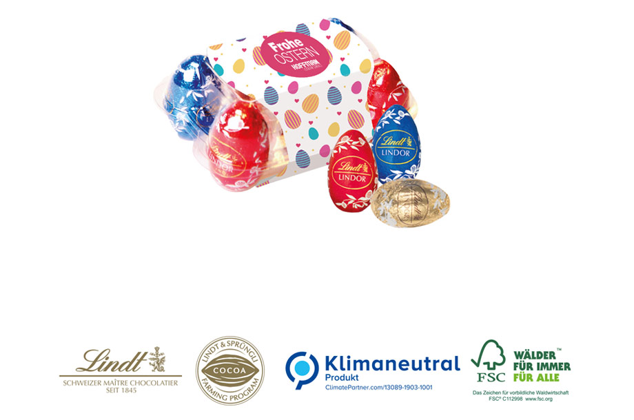 Lindt Mini-Eierpackung, 30g, Klimaneutral, FSC®